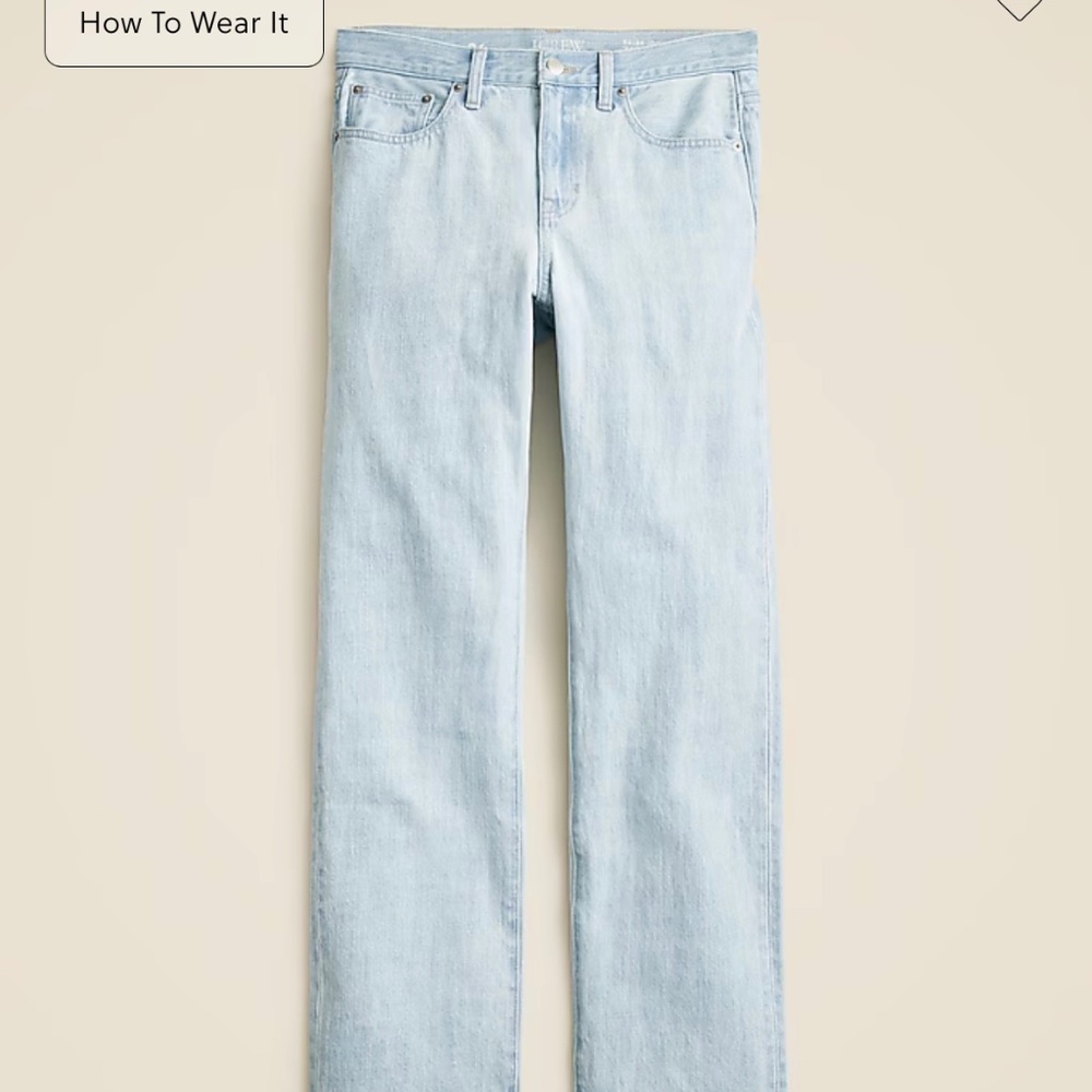 J crew petite jeans, mid rise straight